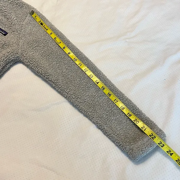 Patagonia Fleece Sherpa 1/4 Zip Pullover Top Gray Women’s Size XS - Image 11