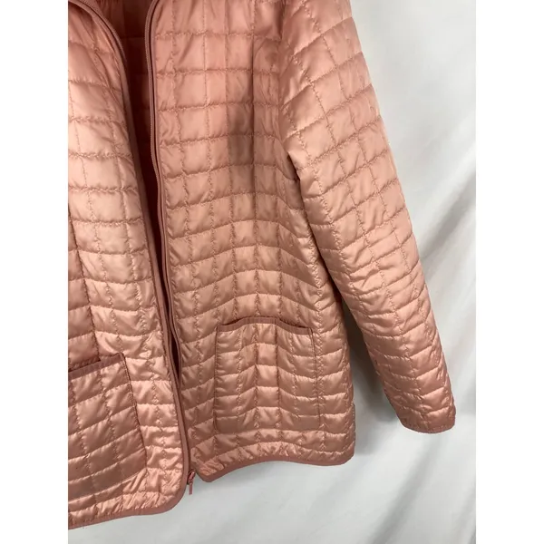 Lands End Pink Lightweight Quilted Coat Size L 14/16 - Image 2