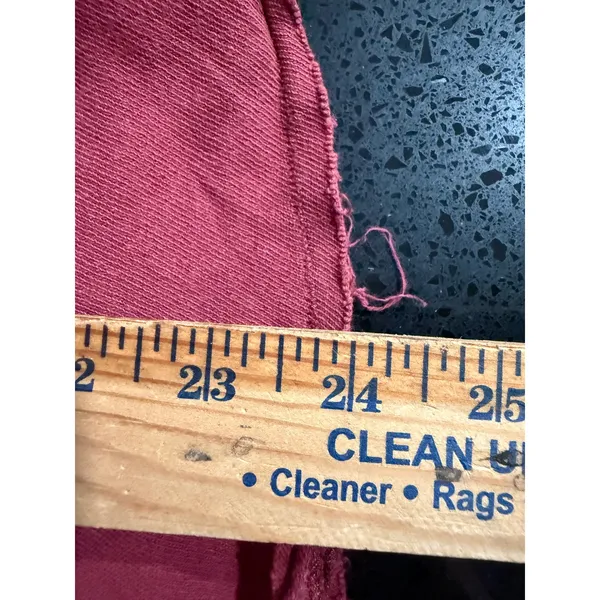 We The Free Free People Womens XS Distressed V-Neck T-Shirt Red Raw Hem Boxy Tee - Image 7