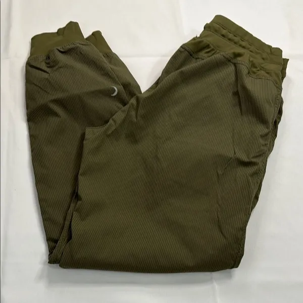 ZYIA Green Elastic Waist Joggers with Cuffed Ankles - Image 3