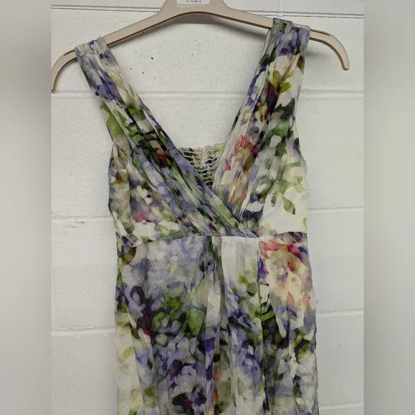 Luxe RTR Seraphine Felicity Maternity Maxi sz6 watercolor long printed sleeveless - Image 4