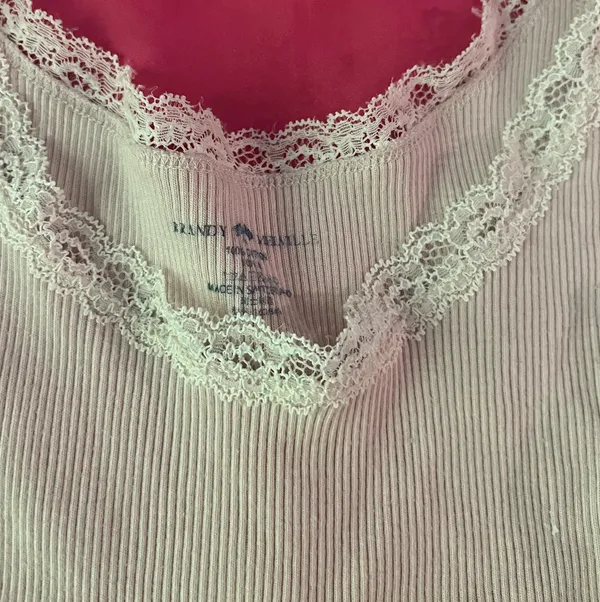 Brandy Melville Pink Lace Tank - Image 2