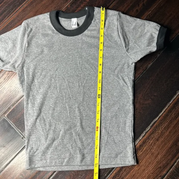 Crewneck, short sleeve crop top T-shirt, Los Angeles Apparel tri blend - Image 3