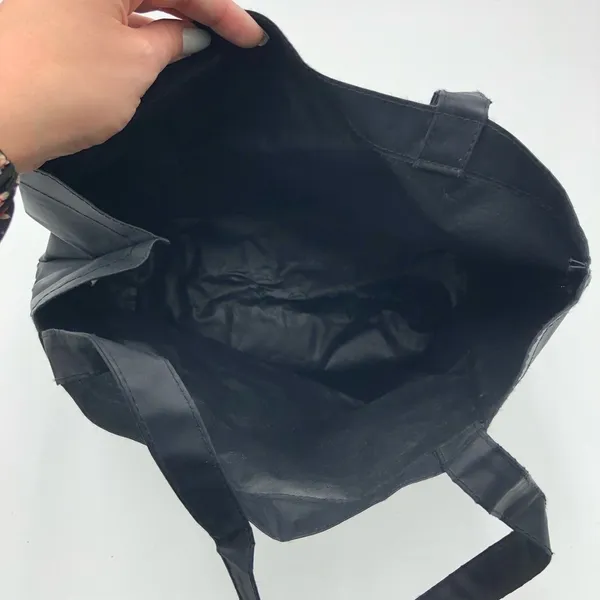 Vintage Vogue Plastic Black Tote Bag - Image 4