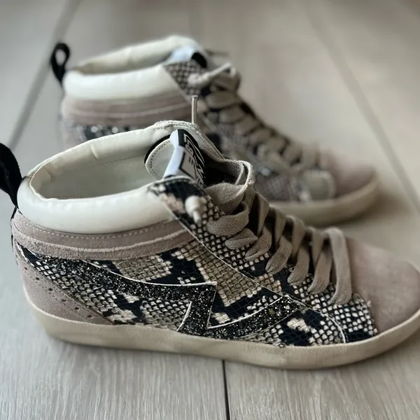 Gianni Bini Women’s high top mixed print animal suede sneaker size 6.5 - Image 4