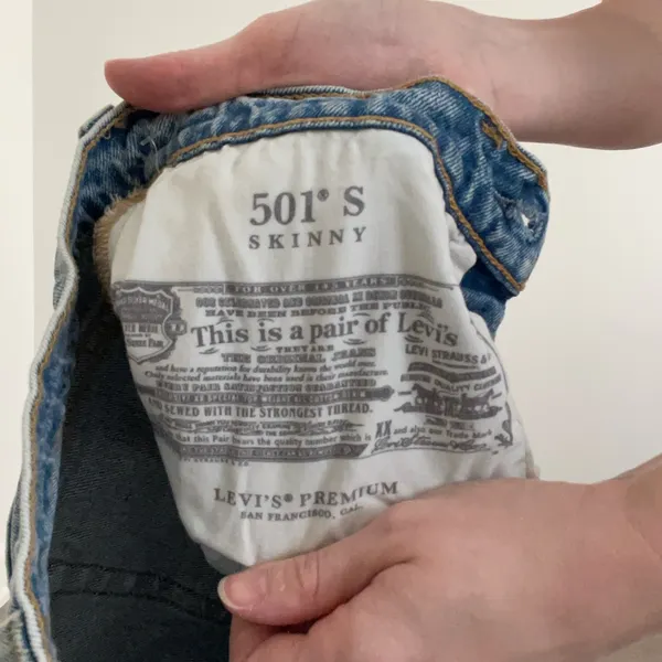 Vintage Levi 501 Skinny High Rise Jeans - Image 5