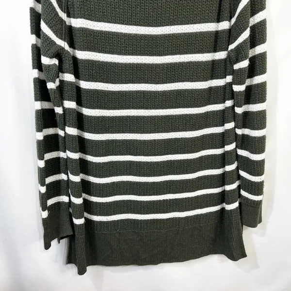 Old Navy XL Sweater Green Striped Crew‎ Raglan Academia Fall Knit Office 810 - Image 5