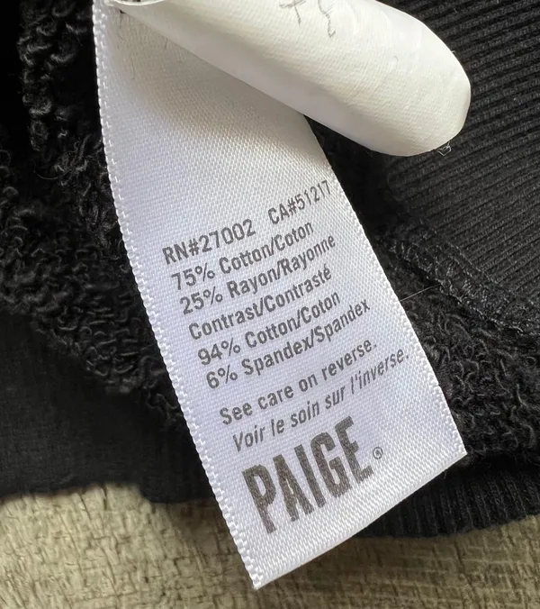 Daytona Chain Trim Casual Pullover Sweatshirt Black Silver Size Large - Image 13