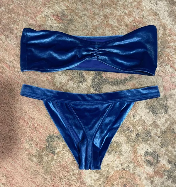 Frankie’s Bikinis Blue Velvet Bikini - Image 2