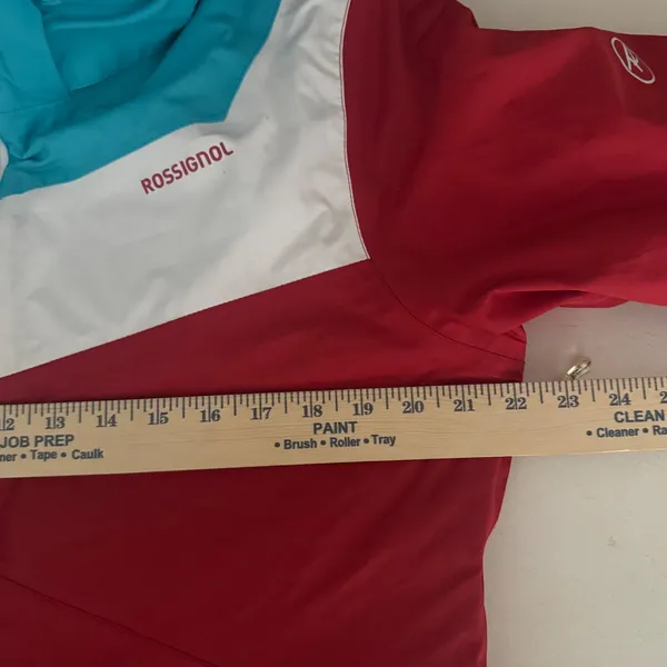 Rossignol Women XL Ski Jacket Red Teal Colorblock Hooded Winter Coat XL Gorpcore - Image 11
