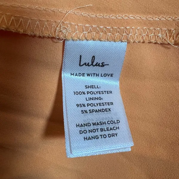 NEW Lulus Incredible Love Light Orange Satin Cowl Back Midi Slip Dress Size L - Image 10
