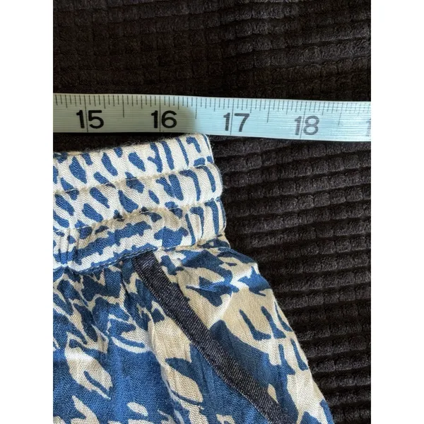 MB Design Mini Skirt Lined Size L‎ Marathon Elastic/Tie Blue/White Aztec NWT - Image 7