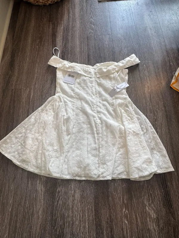 Off-The-Shoulder White Dress Princess Polly - Image 5