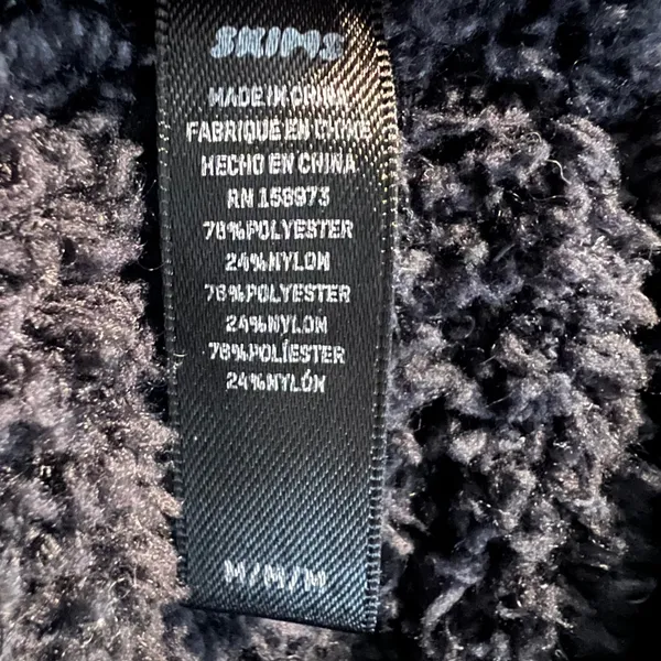 SKIMS Cozy Hooded One piece Onyx Black teddy lounge Jumpsuit Size Medium - Image 4