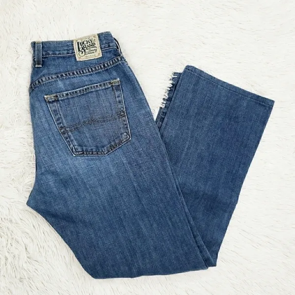 Lucky Brand Classic Rider Womens Medium Wash Bootcut Y2K Jeans Size 6 28in Short - Image 4