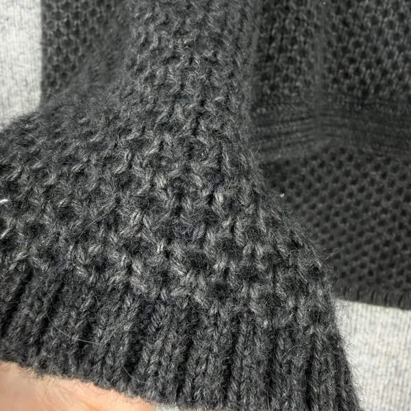 Ann Taylor Size-S Women Open Cradigan Wool Blend‎ Dark Grey - Image 4