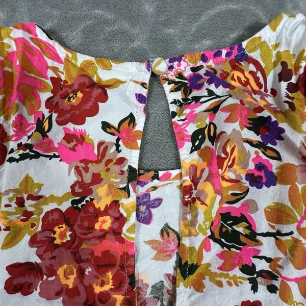 Natural Life Katie Floral Maxi Dress L XL Sleeveless Vibrant Boho Pockets Print - Image 10