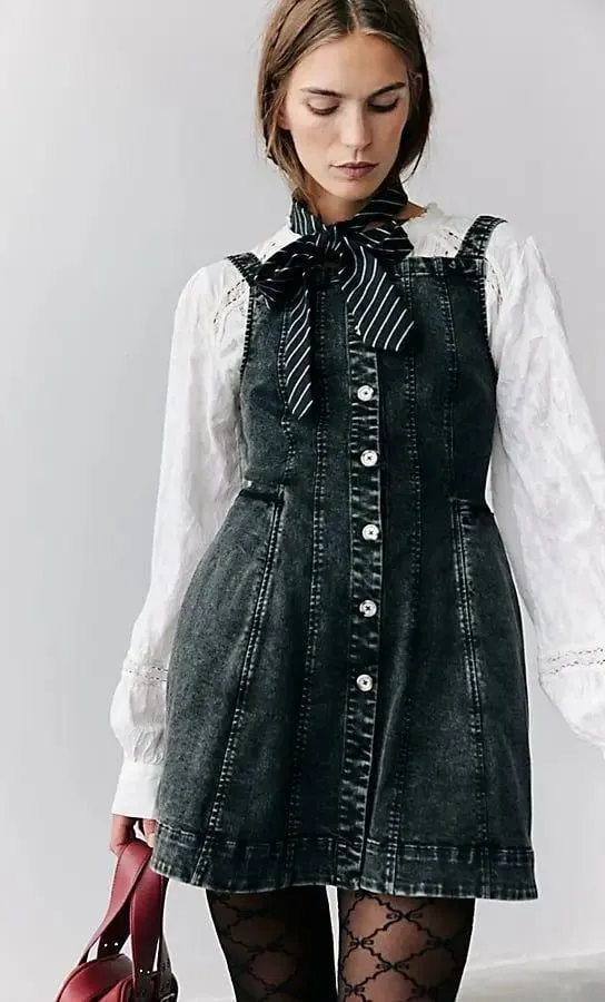 Free people gimme more denim mini dress - Image 5