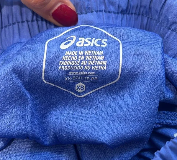 Asics blue athletic running shorts size XS. - Image 5