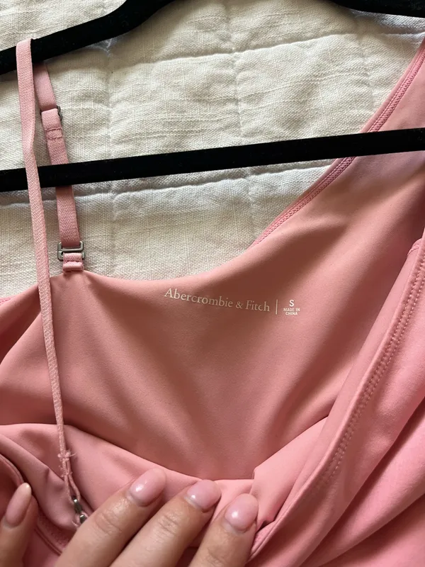 Abercrombie One-Shoulder Traveler Dress Pink Mini - Image 3