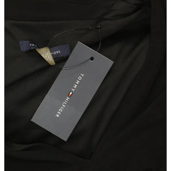 Tommy Hilfiger Womens Pleated Belted Knit Fit Flare Dress A4JJ1AST Black 2 - Image 4