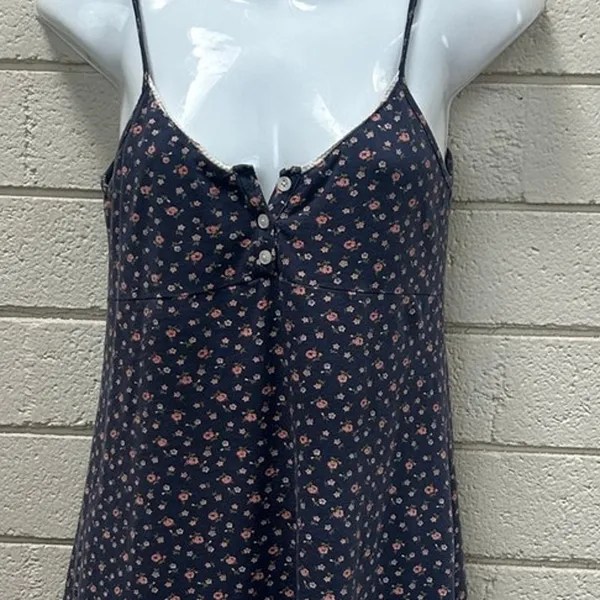 Brandy Melville Blue Floral Mini Dress one size - Image 7