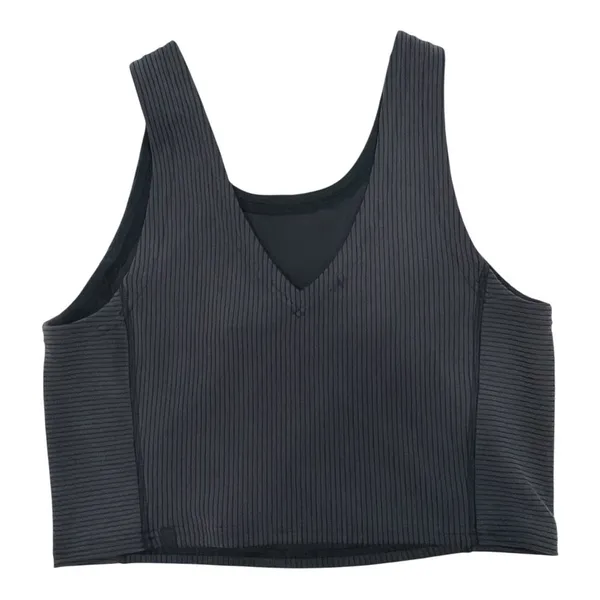 Lululemon Ribbed Softstreme Cropped Tank Top Black Size 8 - Image 2