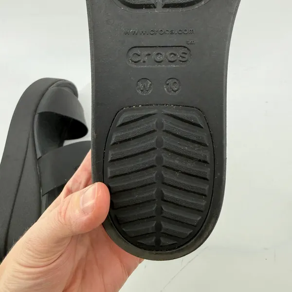 Crocs Brooklyn Mid Wedge Sandal Flip Flop Black Women 10 Summer Beach Vacation - Image 9