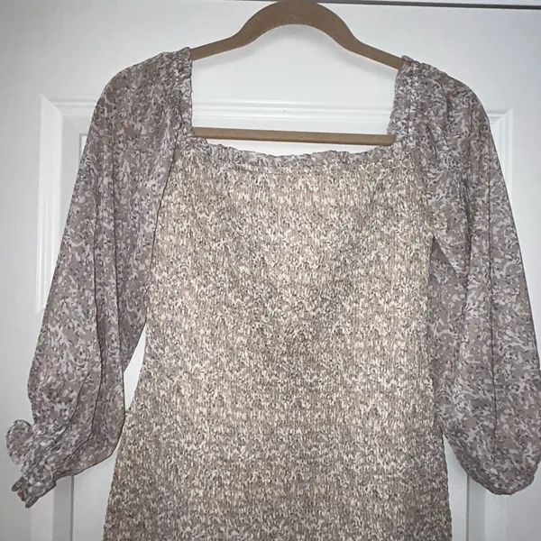New, Worth Collective Cameron Smocked Ruffle Midi Dress Size M - Image 5