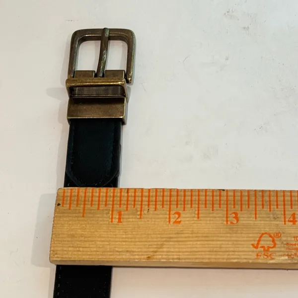 Reversible Belt Womens S 28 Black Brown Rotating Antique Brass‎ Buckle Office - Image 5