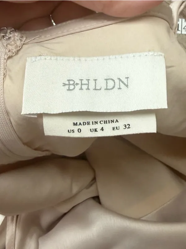 BHLDN Cali Satin Charmeuse Midi Dress in "Oyster" Size 0 - Image 7