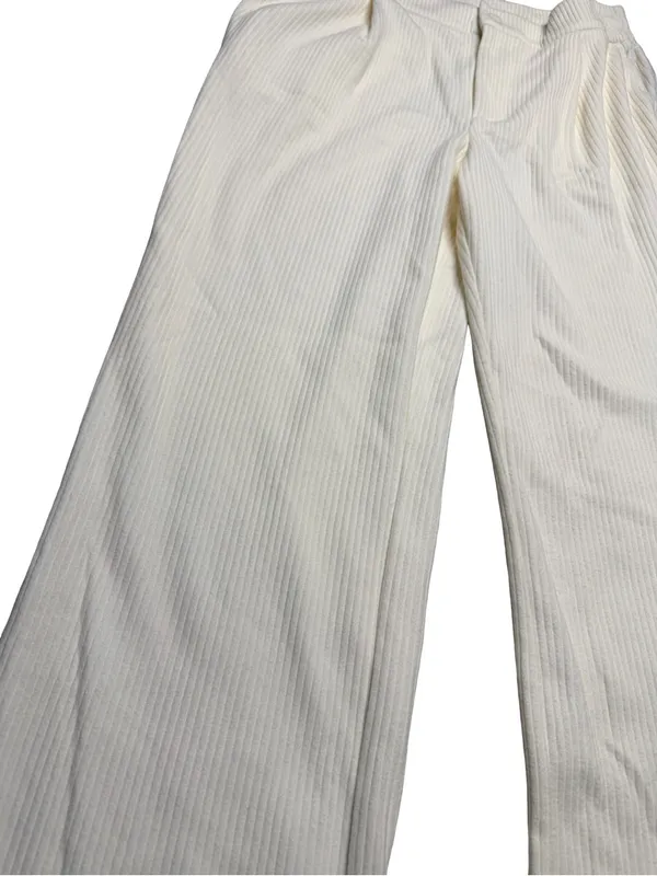 🤍 Varley Aberdeen Straight Leg Pant Cord Sweat Cream Medium 🤍 - Image 3