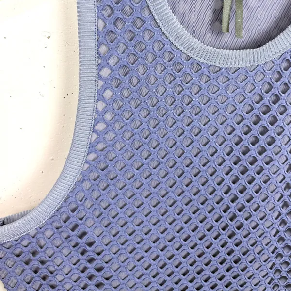 Anthropologie Mesh Tank Top Pullover Stretch Nylon Lavender Purple Size Large - Image 8