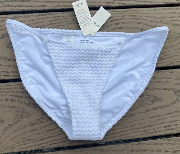NWT aerie extra small andie x demi Moore white eyelet crochet bikini bottom - Image 2
