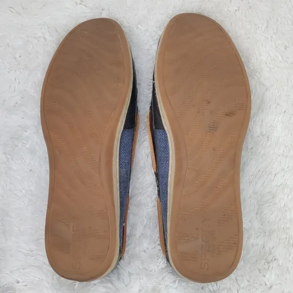 Black Sperry leather boat shoes sz 8 - Image 7