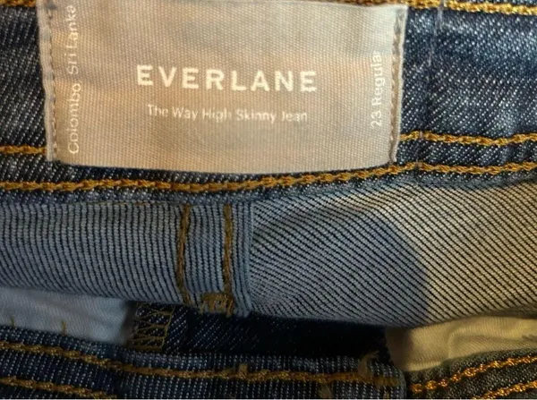 Everlane The Way High Skinny Jeans Organic Cotton Blend High Rise Waist Denim 23 - Image 3