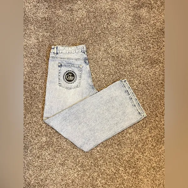 Coca-Cola By PacSun Light Indigo Low Rise Baggy Jeans Size 28 x 32 - Image 5