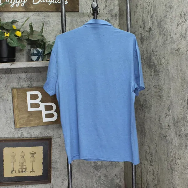 NWT Member's Mark Sleeve Favorite Polo Shirt MM23706 L Singing The Blues Blue - Image 2