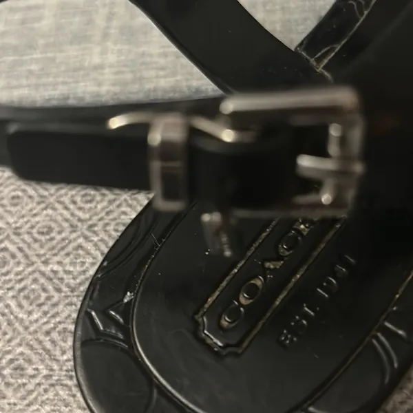 Coach Piccadilly Black Jelly Sandals 6B Quiet Luxury Heritage Slow Fashion Prep - Image 8