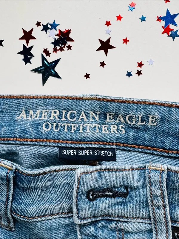 American Eagle Outfitters Light Wash Denim Cutoff Shorts - Image 2