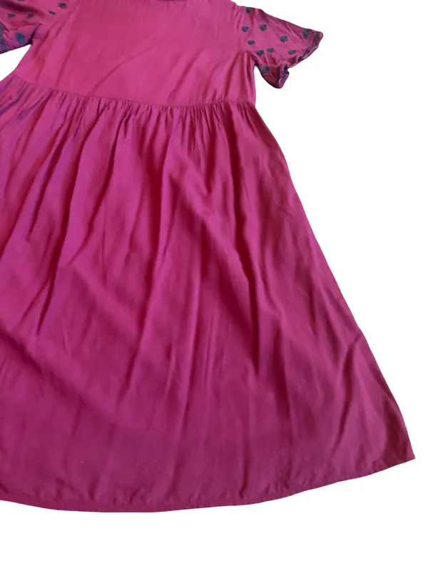 Polagram Stretchy Midi Dress Embroidered Short Sleeve Bohemian Boho Size Small - Image 13