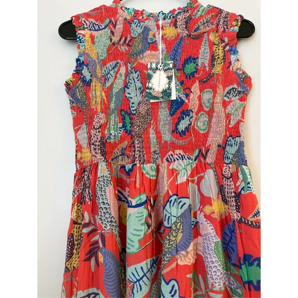 Oliphant Polly Coral dress Pink Size XS - Image 4