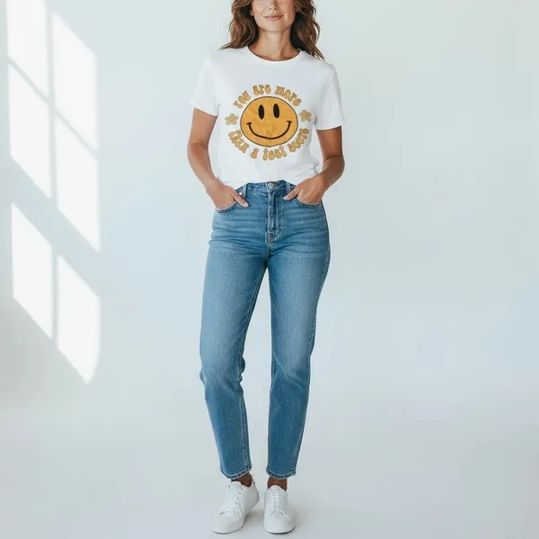 Bella Canvas More Than a Test Score Tee White Women’s Medium NWOT - Image 7