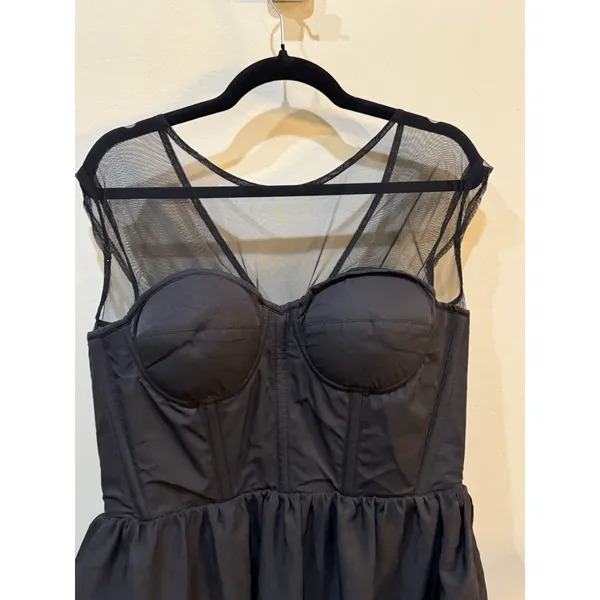 Corset story dress Black Tiered Mesh Size 38 Whimsy Goth - Image 6