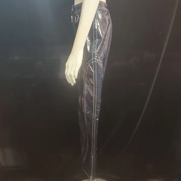 For Love & Lemons Idol Vinyl Blue Pants (XS) - Image 7