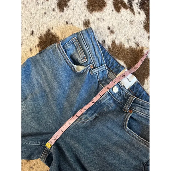 Reformation Greta Super Stretch Low Rise Wide Leg Short Jeans Size 25 Short - Image 9
