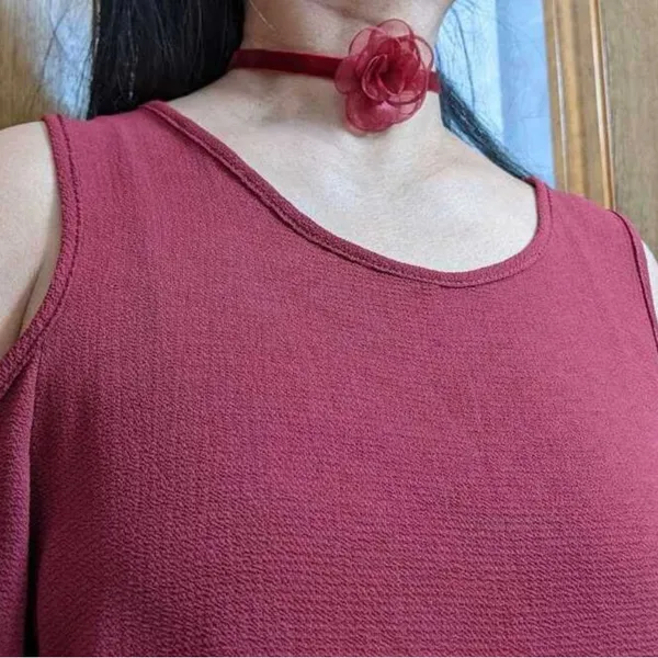 Flower Decor Choker Red - Image 6