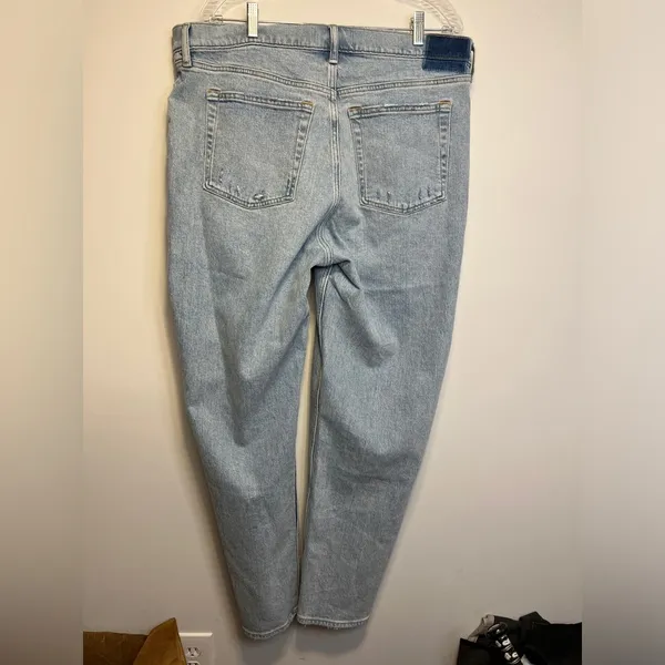 Abercrombie & Fitch Curve Love Crossover Dad High Rise Straight Leg Jeans Sz 16 - Image 4