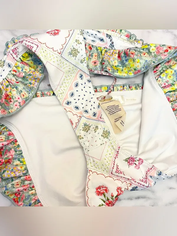 LoveShackFancy Annika Ruffle Bikini Daydream Multi Small NWT - Image 4
