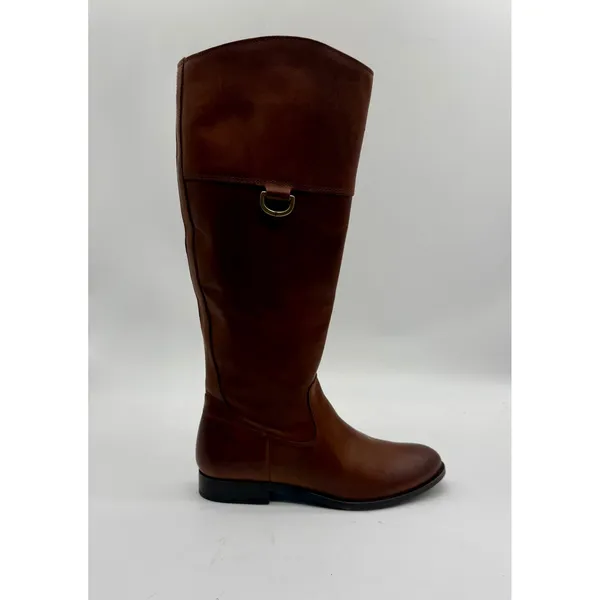 Frye Melissa D Ring Riding Boots Caramel‎ Antique Pull Up Leather Sz 9 NWOB - Image 6